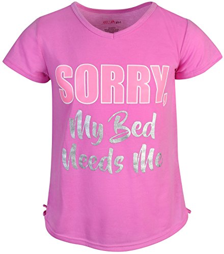 dELiA*s 2-Pack Girls Pajama Sleepwear Short Set (2 Full Sets) (7/8, Bed Needs Me)'