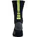 Nike Elite Basketball Crew Socks (LG (Men's Shoe 8-12, Women's Shoe 10-13), BLACK/VOLT/VOLT)
