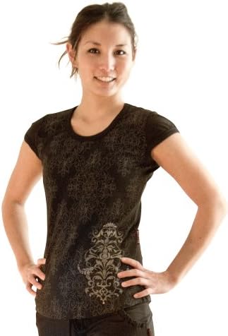 BNatyam Women's Organic Cotton Natya Yoga Top-Black-X-Large