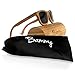 Bammy Bamboo Sunglasses (Dark Bamboo, Black)