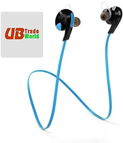 Genuine Bluetooth H7 Wireless Headset, Headphone, W/ Mic Lightweight Sweatproof, Sport Handsfree, Gym Running For Philips W6360 ++ FREE Microfiber Sticky Screen Cleaner, BLUE