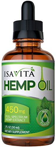 Hemp Oil for Pain Relief - 450mg Full Spectrum Extract Mint Flavor - Supports Anti Anxiety, Better Sleep, Improved Mood, Reduce Stress, Anti Inflammatory, Calming and Soothing