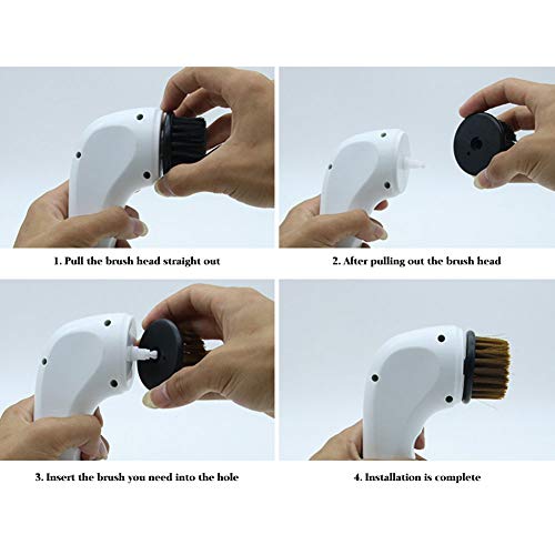 Jlong Handheld Mini Electric Shoe Polisher Electric Shoe Brush Car Interior Cleaning USB Interface