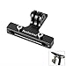 Action Camera Bike Mount Aluminum Alloy 2-Rail Saddle Bike Seat Mount Compatible with GoPro Pro Garmin Virb XE SJCAM DBPOWER Seat Rail Mount Bike Mount Bicycle Seat Rack Mount -BK