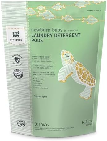 Grab Green Newborn Baby Laundry Detergent Pods Natural Laundry grab-green-newborn-baby-laundry-detergent-pods-natural-laundry