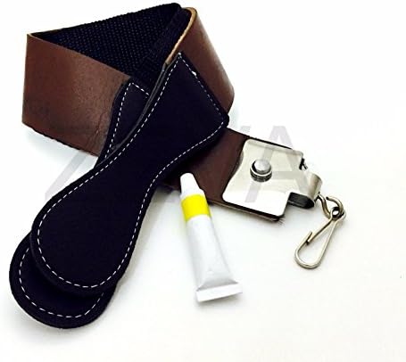 MEN'S BARBER STRAIGHT RAZOR LEATHER SHARPENING STROP/STRAP & DOVO PASTE USA