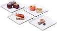 BIA Cordon Bleu White Porcelain 4.5 inch Square Crudite Plates - Set of 4