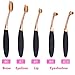 Multi-function Oval Makeup Brushes 10pcs Fashionable Super Soft Toothbrsh Makeup Brush Set Face Powder Concealer Foundation Brush (Rose Gold Black) + Makeup Brush Cleaner Egg by Beauty Kate