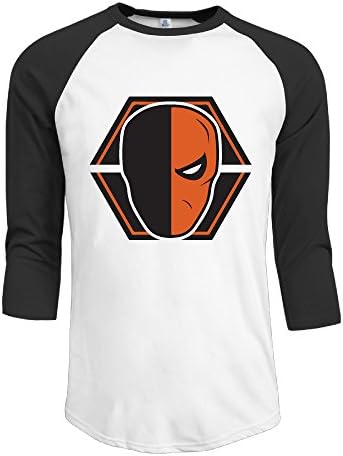 YFLLAY Men's Deathstroke 3/4 Sleeve 100% Cotton Baseball Tee/T Shirts