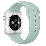 Apple Watch Band, Perman Sports Comfort Smooth Silicone Smart Watch Replacement Bracelet Strap Band Watchband for Apple Watch 38mm Sky Blue