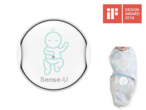 Sense-U Smart Baby Monitor Breathing Movement Rollover Temperature Detector App Integrated & Bluetooth Enabled Real-Time Monitoring (2019 Updated Version)(Swaddle(Blue, L)) - Thumbnail 5