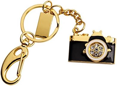 16GB Genuine Flash Drive by HKUU, Jewelry Camera Shaped U-disk with Key Chain for Valentine's Day/Birthday/Christmas Gift