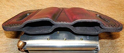 Leather - Double Magazine Ammunition Pouch, For 45acp mags, Fits 1911's or Sig P220's