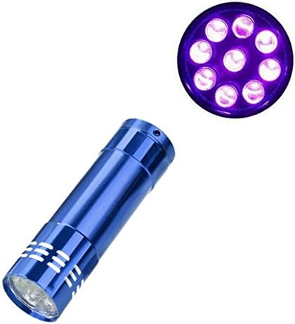 Flashlight,UV Ultra Violet 9 LED Handheld Blacklight Torch Light Lamp- Febecool (Blue)