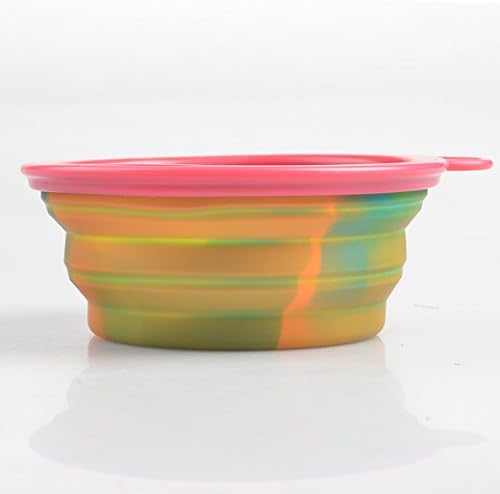 WOWMO Premium Silicone Collapsing Travel Pets Bowls, Collapsible Dog Bowl for Dog Food and Water. Foldable, Portable and Food Safe Travel Bowl. (camouflage)