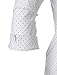 LE3NO Womens Polka Dots Button Down 3/4 Sleeve Tailored Shirt