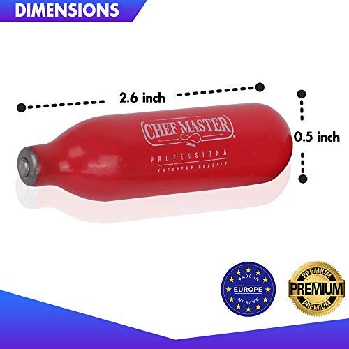 ChefMaster Whipped Cream Chargers, 48 Pack, 8g Cartridge for Whipped