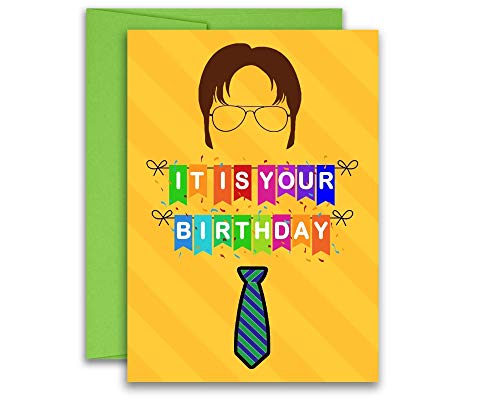 The Office Birthday Card Dwight Schrute It Is Your Birthday 5x7 inches w/Envelope