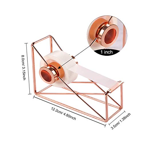 Rose Gold Office Supplies Set Stapler, Tape Dispenser, Staple Remover