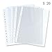 Cmxsevenday 5710 Multipurpose 11-Hole Loose Leaf Clear PVC Sheet Protectors - for A4 & Letter- Sized Papers, Documents & Files, Pack of 20