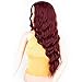 ForQueens Long Curly Wigs for Women Natural Hair Wigs Wavy Red Hair Wig Loose Deep Wave Synthetic Heat Resistant Fiber Full Wig