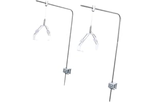 Generic 2 Pieces Adjustable Aquarium Light Holder Bracket, Aluminum Alloy Tank Light Holder for Marine Tanks