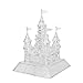 WAYCOM 3D Crystal Castle Puzzle -unisex-adult 3D Jigsaw, Light-Up Musical,105pcs