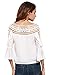 SheIn Women's Crochet Lace Hollow Out Chiffon Ruffle Top Blouse