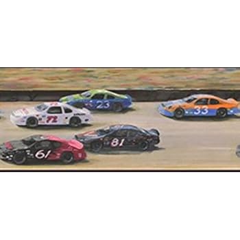 Wallpaper Border Kids Boys or Girls Sports Car NASCAR  