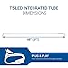 Hyperikon LED T5 Integrated Single Fixture, 4FT, 22W, 2200lm, 4000K (Daylight Glow), Utility Shop Light, Basement, Ceiling and Under Cabinet Light, Corded Included, Built-in ON/OFF switch, 4-Pack