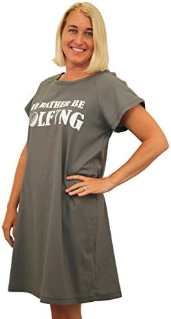 Giftgowns I'd Rather Be Golfing Medical Hospital Gown Flannel Cotton (XX - Small, Slate Grey)