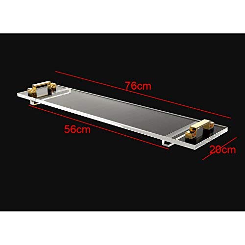 Custom Made Durable Clear Acrylic Bathtub Tray Caddy with Metal Handles