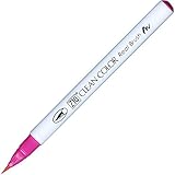 Kuretake ZIG Clean Color Real Brush Pen, Pink Ink