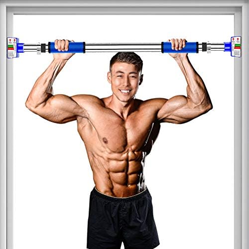 Kimimara 懸垂バー ネジ不要 ドアジム ぶら下がり フィットネス 鉄棒 自宅筋トレ ドア枠 日本語説明書付属 耐荷重0kg 突っ張り棒 壁 室内トレーニング 特許滑り止め装置 壁掛け 健康器 新作 大人気 伸び縮みがきく