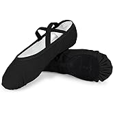 TXJ Sports Ballet Shoes for Women Girls, Women's Ballet Slipper Canvas Dance Shoes Split Sole Yoga Dance Flats