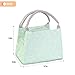 Buringer Reusable Insulated Lunch Bag Cooler Tote Box Meal Prep for Men & Women Work Picnic or Travel （Geometry Green Small Size）
