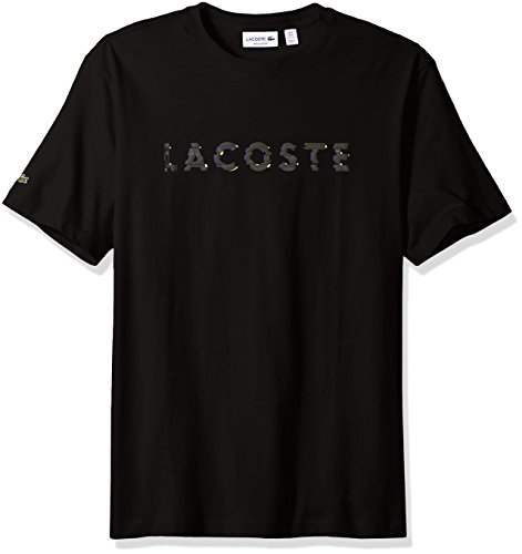 Lacoste Men's 3D Graphic Short Sleeve T-Shirt, TH1895-51, Black, 5