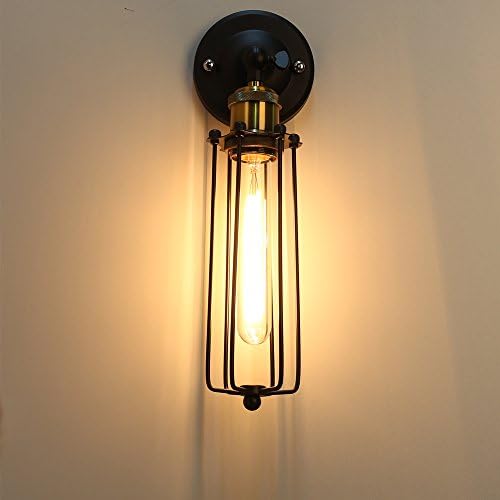 Chrasy E27 Socket Sconce Wall Light Lamp Loft Cage Modern Vintage Retro Industrial Style Holder Pendant Lamp Wall Sconces (No Bulb Included) 40W 110V