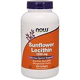 Now Foods Sunflower Lecithin Non GMO, 1200mg, Soft-gels, 200-Count