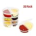 Two-Compartment Condiment Containers Sauce cup 3.5oz with Lid 30 Pack/Bento Take Out Containers snack Portion boxes use for Picnics School Travel home