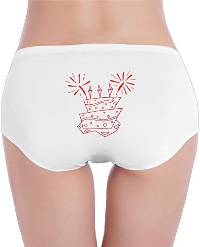 Lasong Birthday Cake Women's Low-waisted Panties XL White