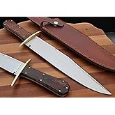 Poshland Custom Handmade D2 Steel 15.00 Inches Hunting Knife - Beautiful Rose Wood Handle (REG -1118)