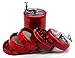 ReaLegend 2.5Inch/63mm 5 Piece Weed Grinder Hand Cranked Herb Grinder Spice Grinder Pollen Plant Grinder Travel Grinder - Red