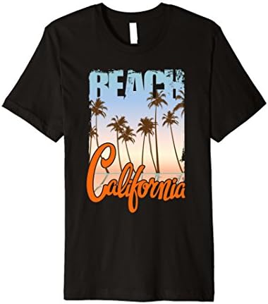 Mens Distressed 70's Retro California Beach Summer Tee Shirt 2XL Black