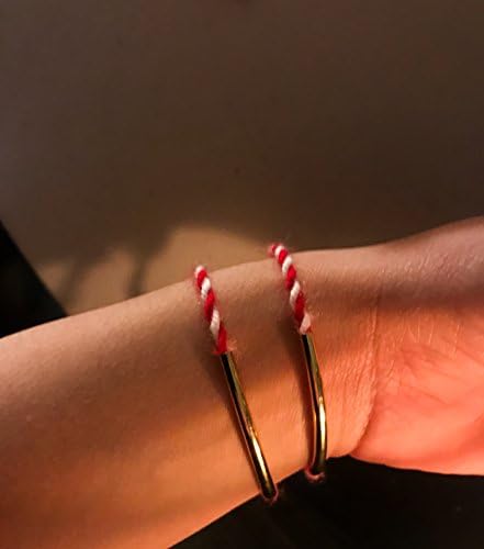 Baba Marta Set of 2 Tube Stacking Bracelets Martenica Adjustable Pair Bulgaria Martenica Martenisa Marteniza Martenizi Martenisi Martenici Martis Martenitza Martenitzi