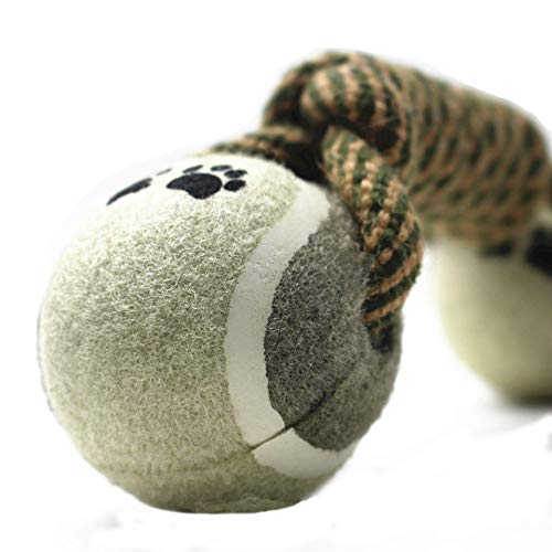 Petony Aggressive Durable Dog Rope Toy and Ball Teething Playing Chew Dog Toys, with Dog Training Whistle(chew Toys)