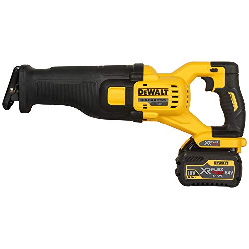 DeWALT Akku-Saebelsaege, 54 V, XR Flexvoltinklusivive 2 x 52 Akkus, 1 x Ladegerät, 1 Stück, DCS388T2-QW