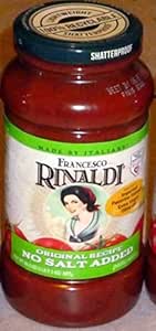 Francesco Rinaldi No Salt Added Pasta Sauce - 23.5 Oz Jar Traditional Italian Recipe