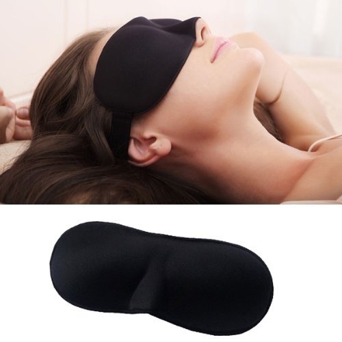 Enjoydeal Sleeping Eye Mask Eye Shade Blindfold Shade Cover for Travel Sleep Black