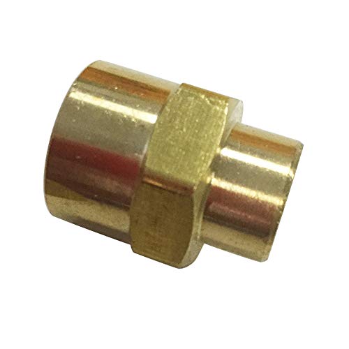 Legines NPT Reducing Coupling Brass 1/4" Female x 1/8" Female, Hex Reducer Coupler Adapter Pipe Fitting (Pack of 2) - Thumbnail 3